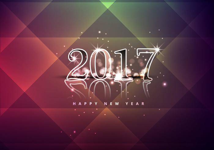 发光的新年快乐2017年