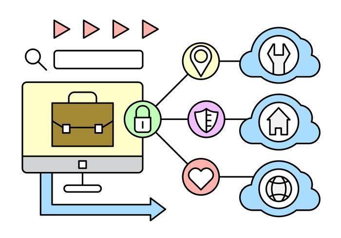 免费的线性Web图标