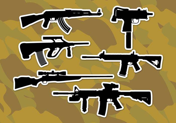 Ar15步枪矢量图标