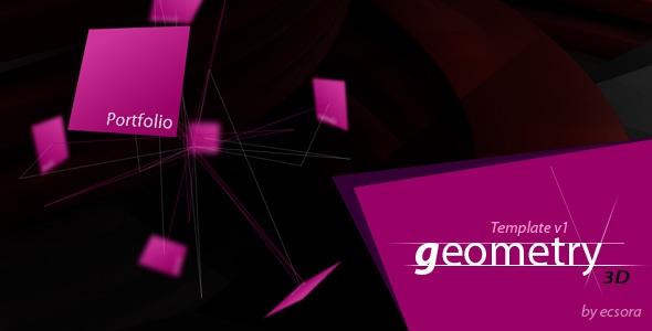 Geometry 3D Flash网站模板