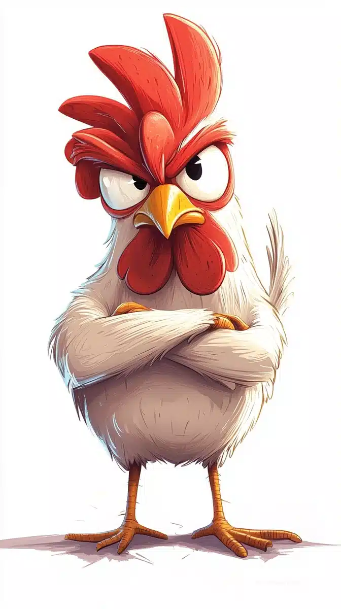 Cartoon Chicken in Disney Style Midjourney提示词