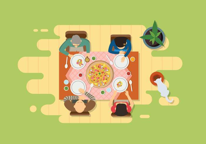 免费肉菜饭的插图