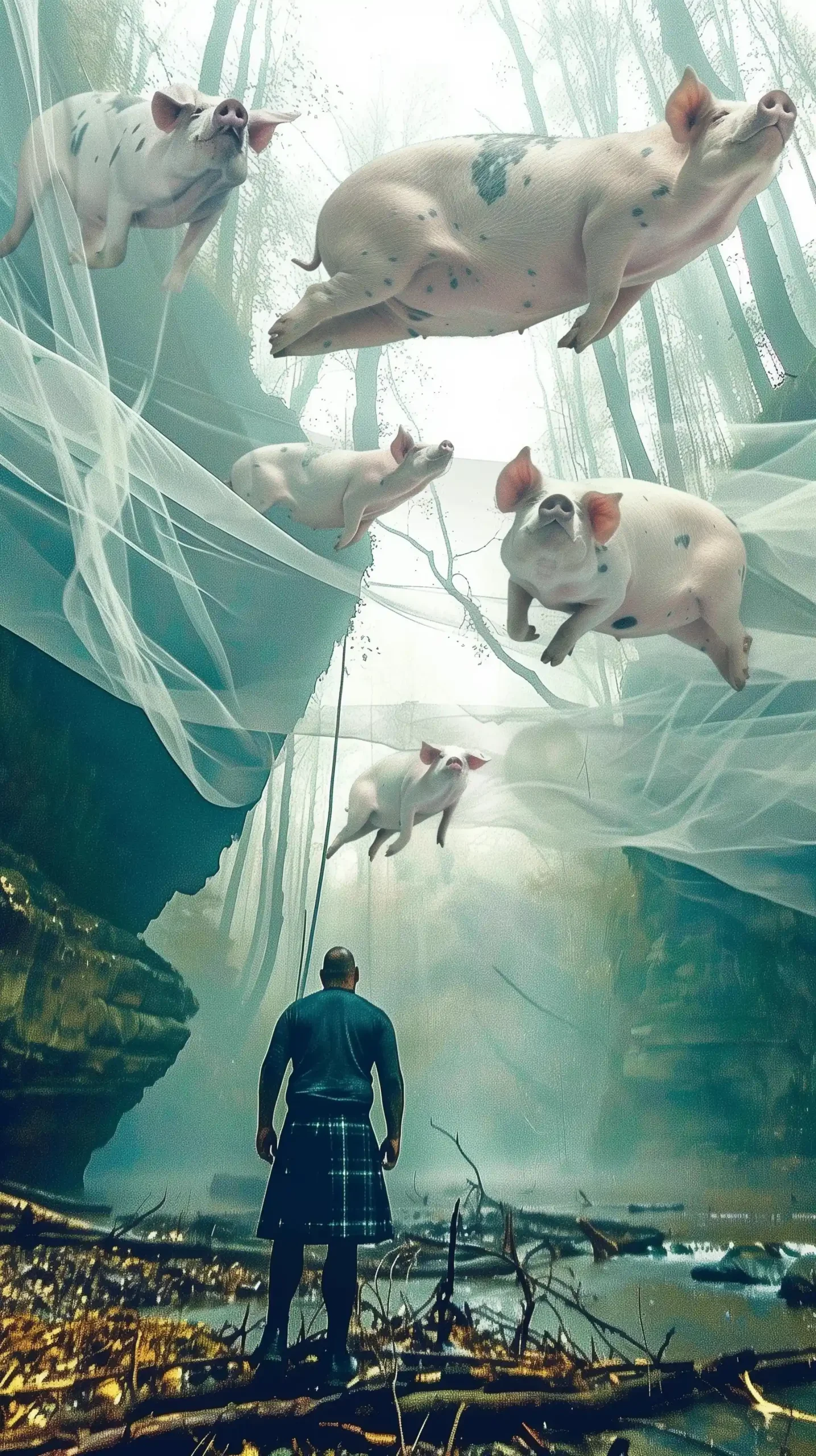 Surreal Underwater Pig Dream Midjourney 提示词生成效果