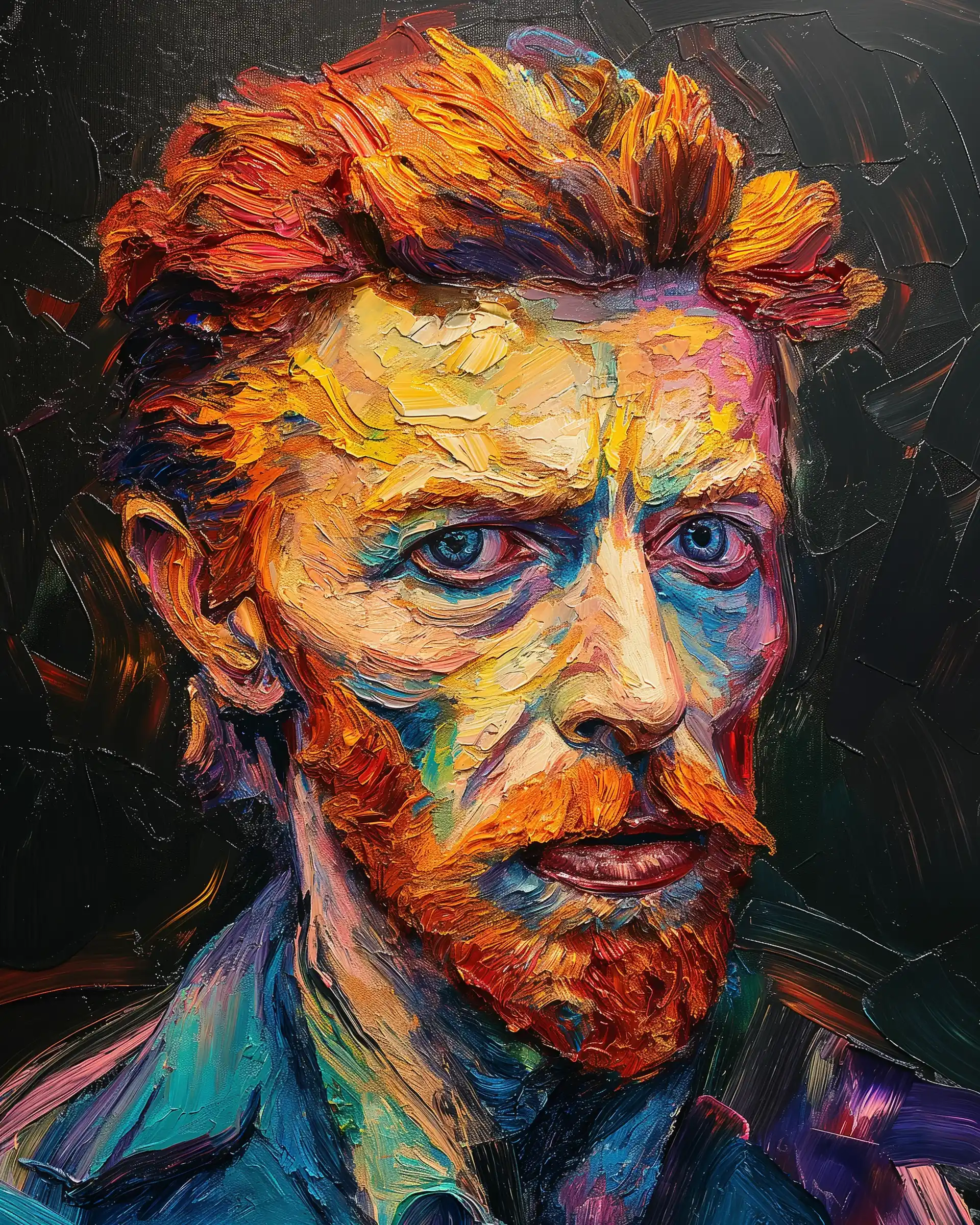 Vincent Bowie Portrait Midjourney提示词