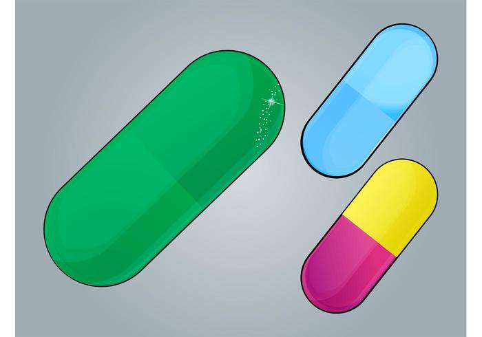 五颜六色的药片