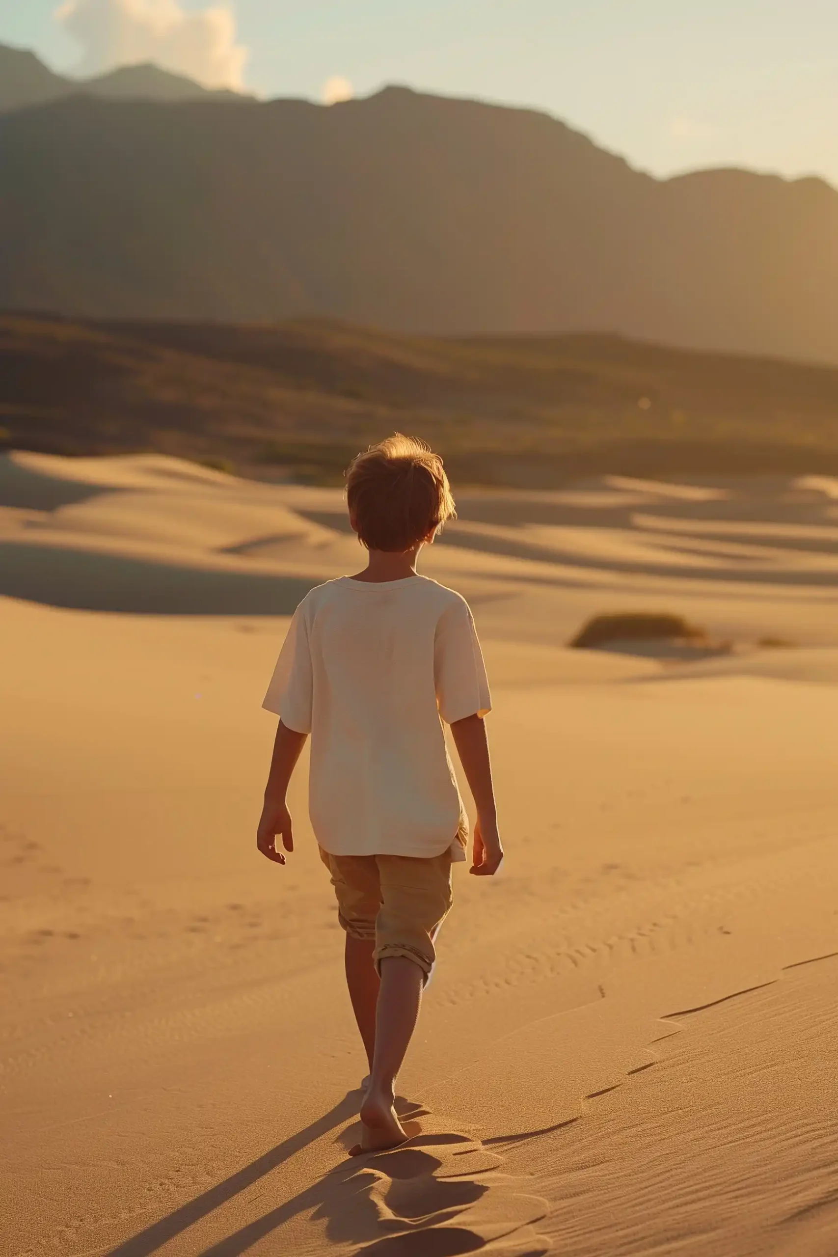 Desert Night Walk Cinematic Midjourney提示词