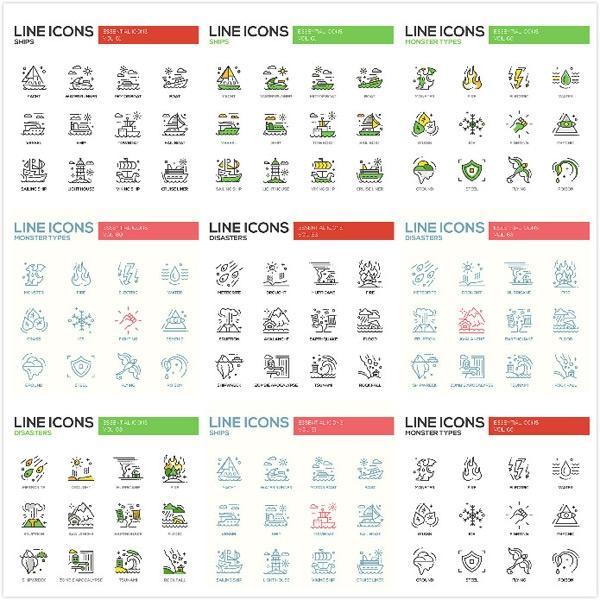线性图标矢量