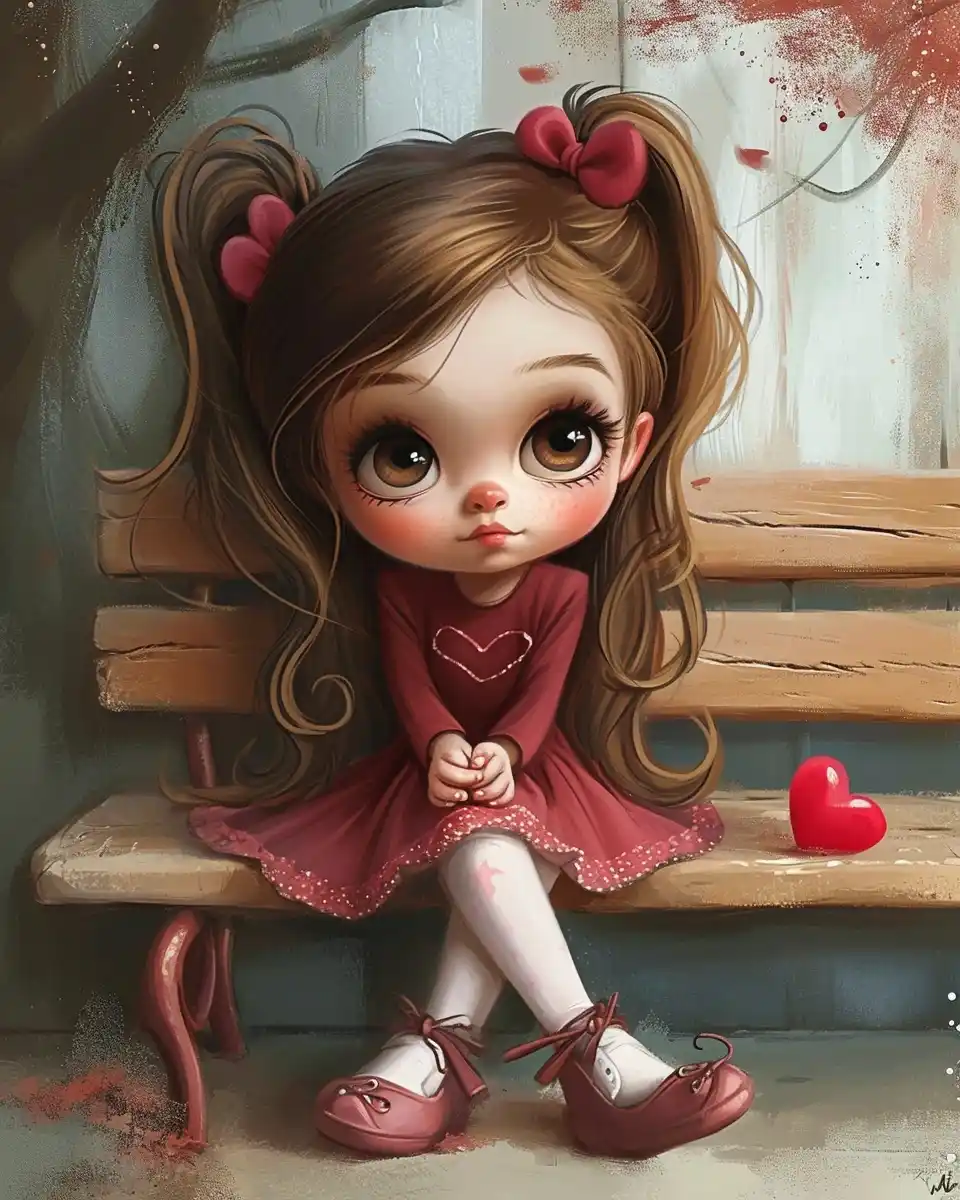 Doll-Style Angelina Portrait Midjourney 提示词生成效果