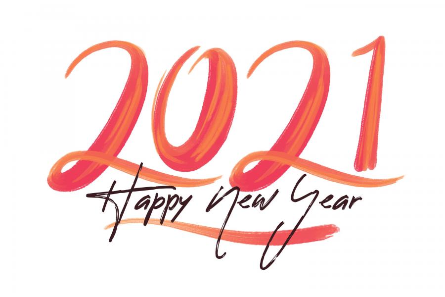12款2021年新年快乐横幅与现实的金色数字等矢量素材打包下载