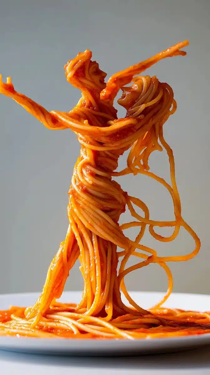 Spaghetti Figures in Sauce Midjourney提示词