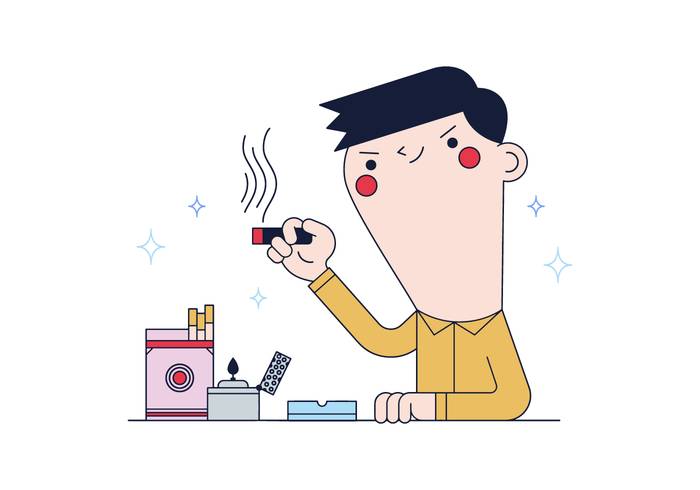 免费吸烟者矢量