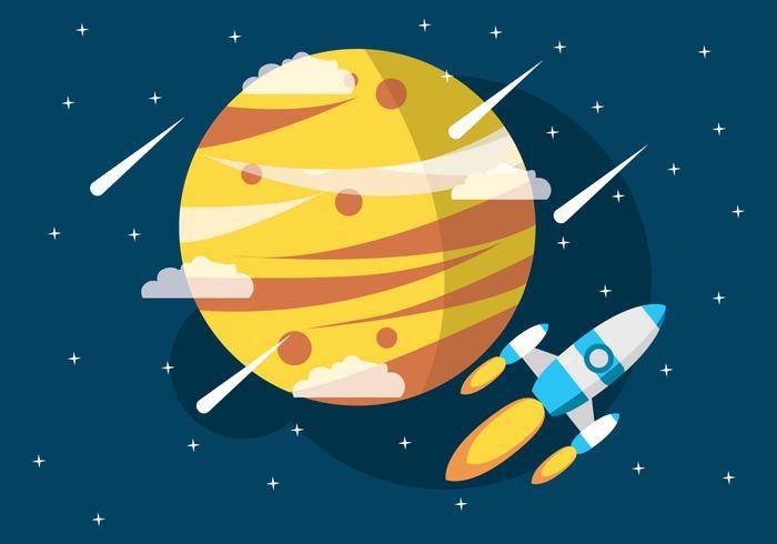 在宇宙的太空船