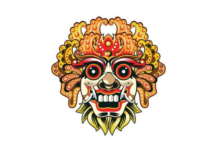 详细的巴龙面具矢量