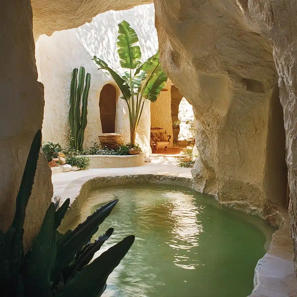 Desert Oasis Garden Design Midjourney提示词