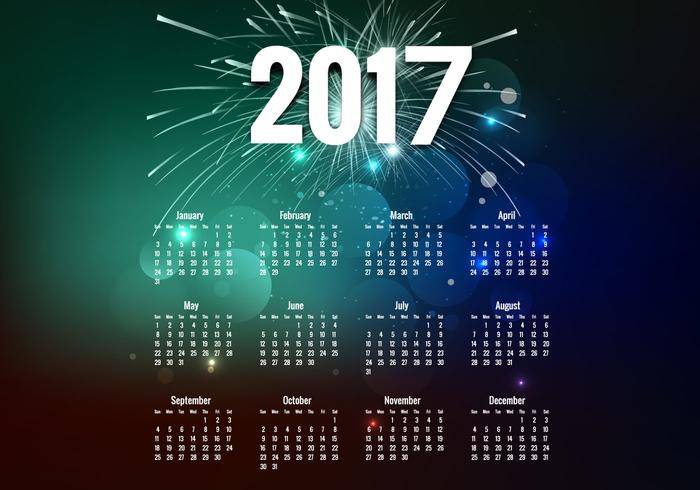 2017年日历