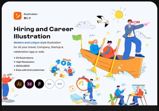 Hiring and Career Illustration