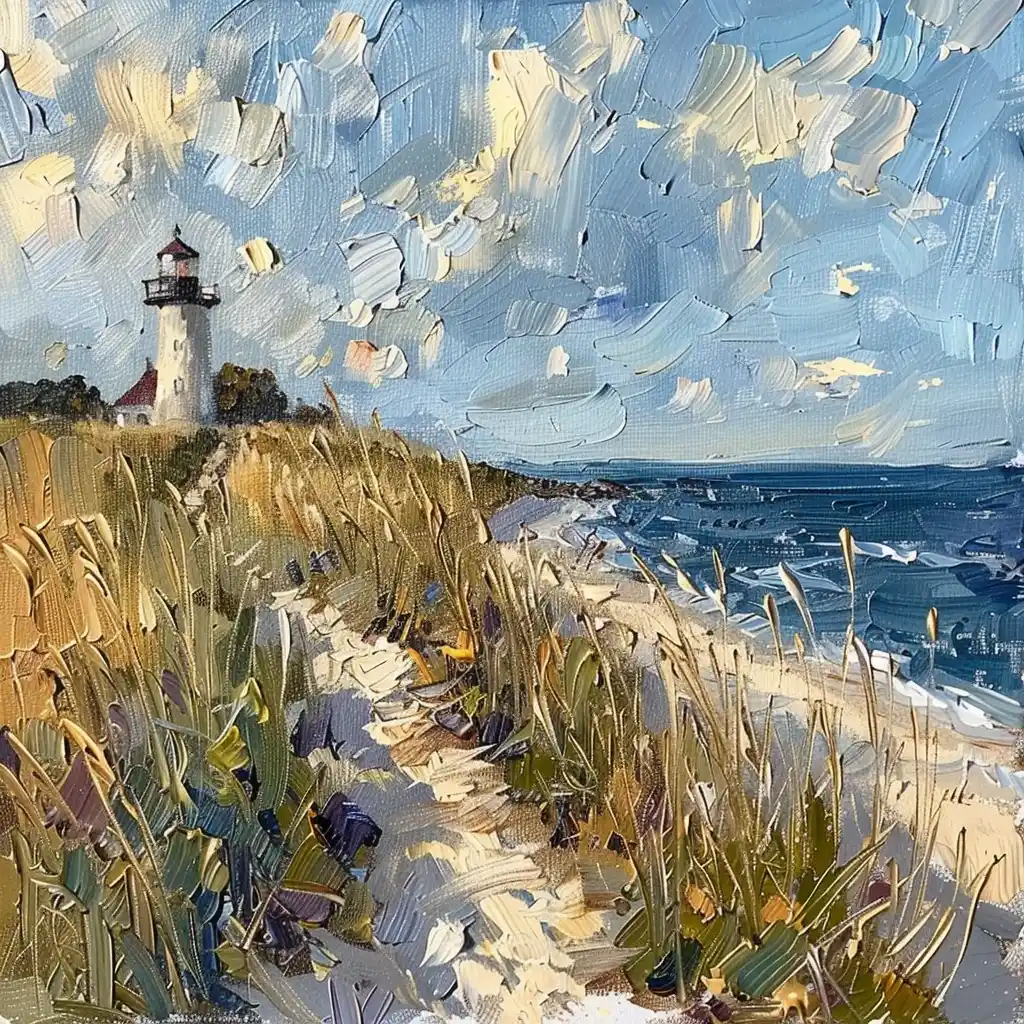 Raw Oil Lighthouse Chatham Midjourney 提示词生成效果