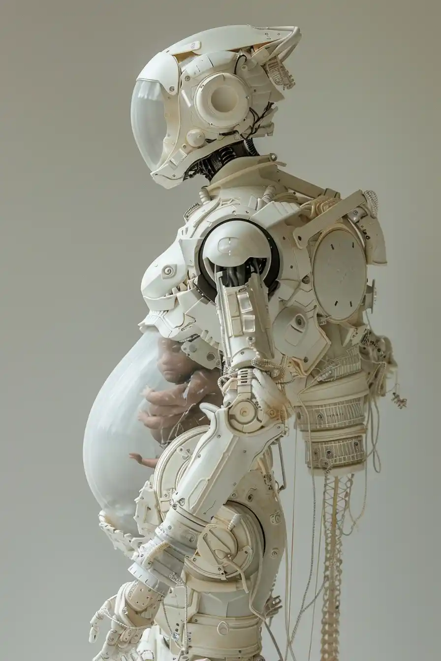 Translucent Android Pregnancy Midjourney提示词