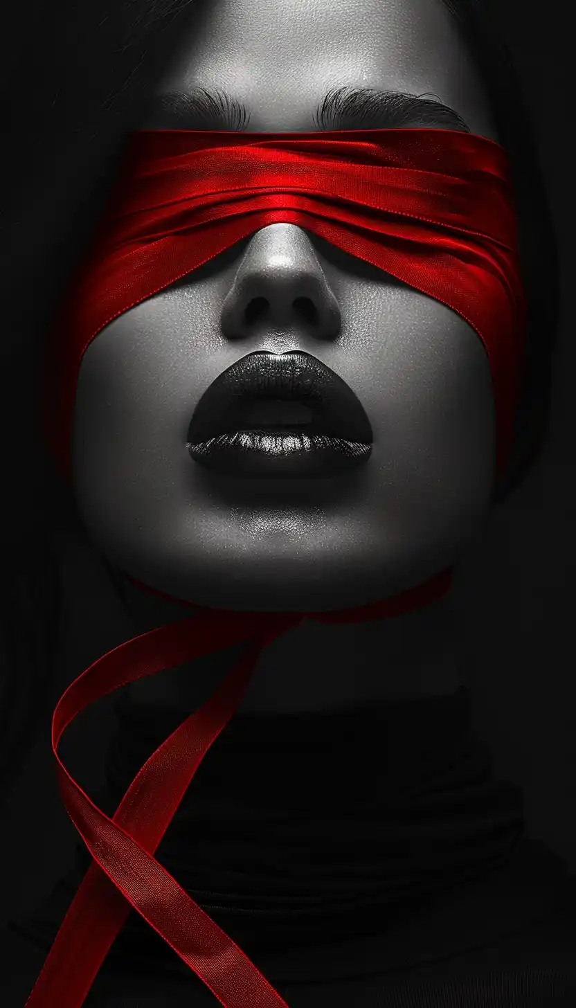 Fantasy Blindfolded Woman Portrait Midjourney提示词