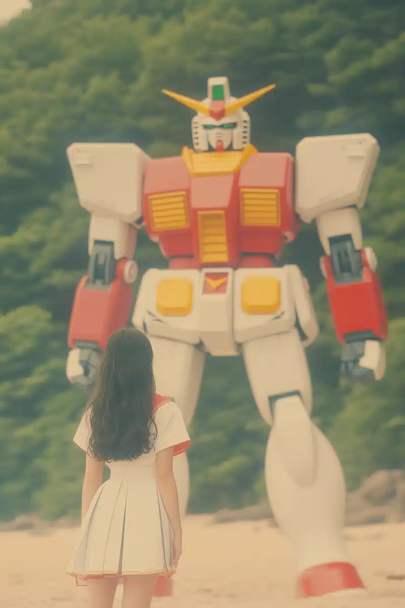 Tokusatsu Heroine Beach Scene Midjourney提示词