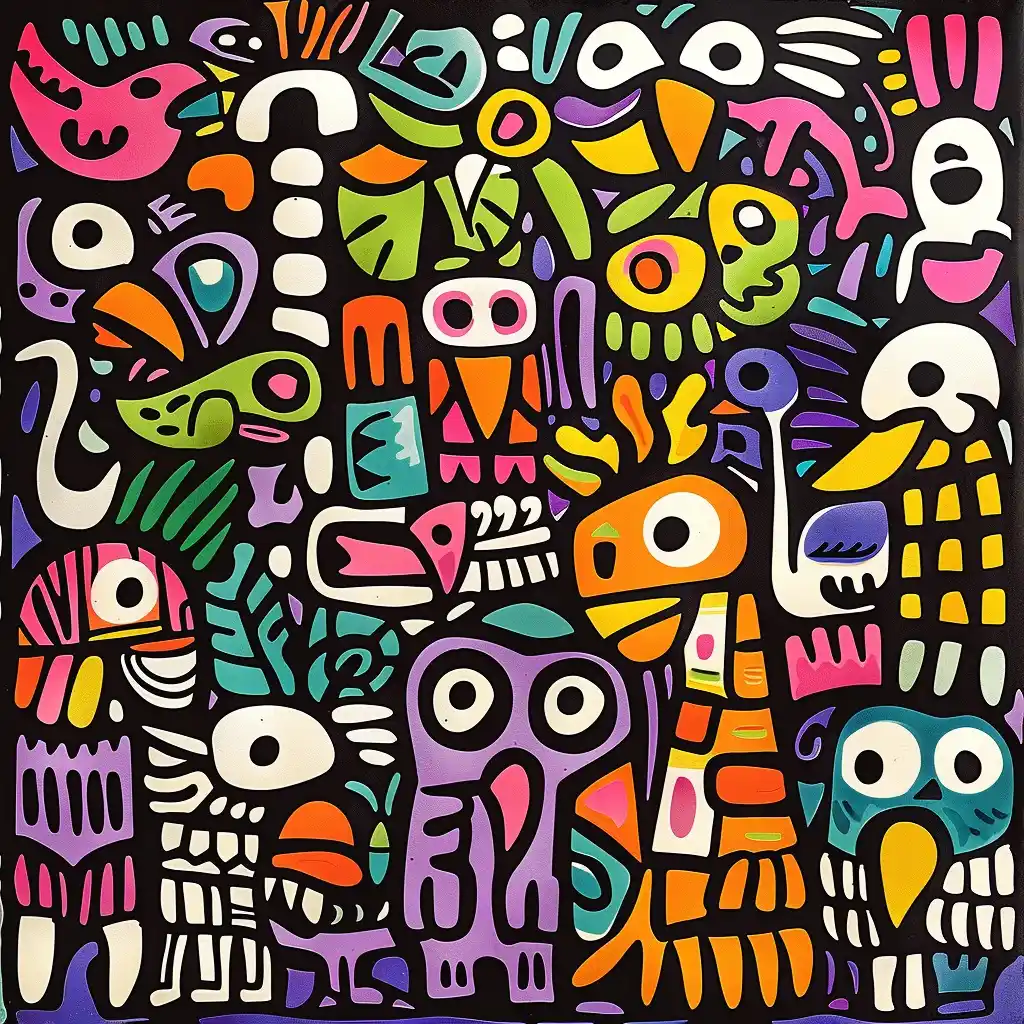 Li Bird Totem Doodles Midjourney 提示词生成效果