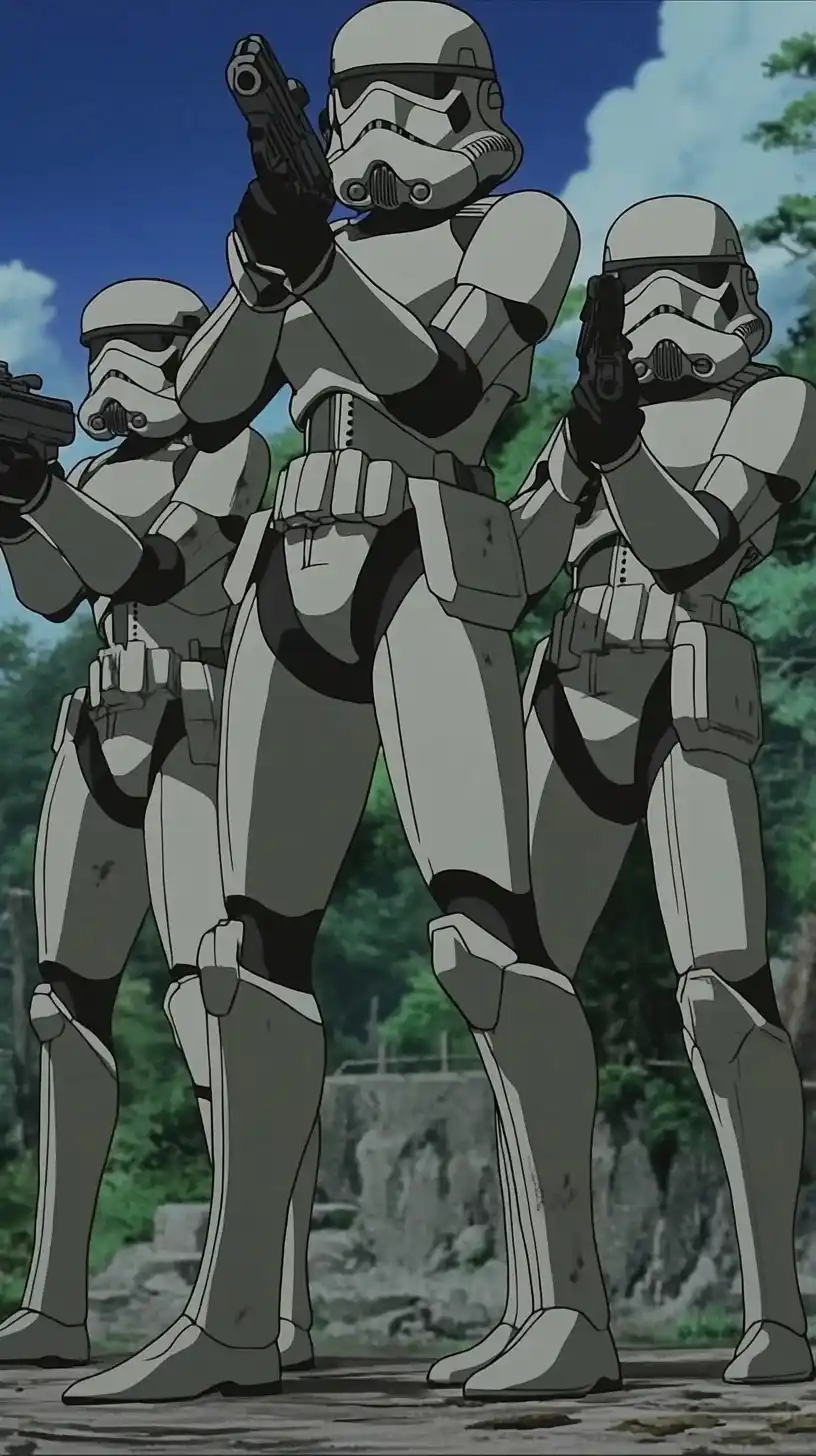 Action Pose Stormtroopers Illustration Midjourney提示词