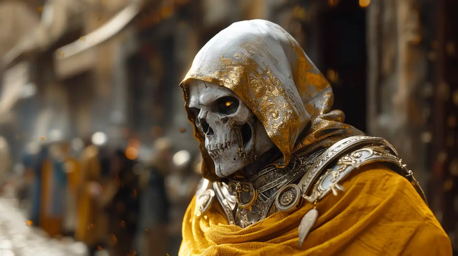 Golden Robed Necromancer Midjourney提示词