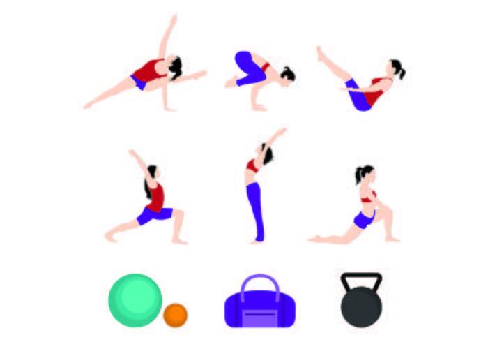 一套女子体育图标