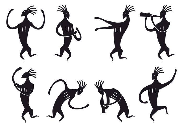 Kokopelli图跳舞载体
