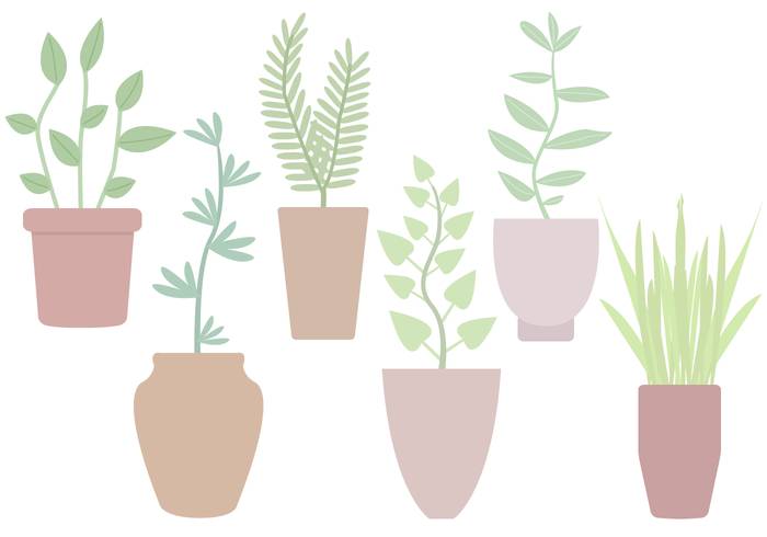 免费盆栽植物矢量