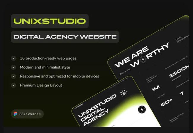 UNIX STUDIO - Digital Agency Website Templates