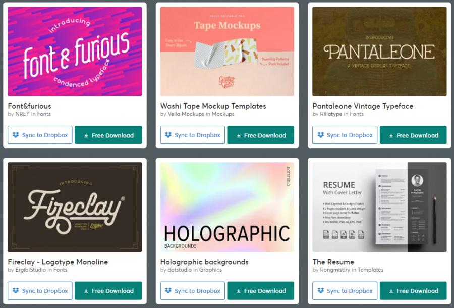 （2021年1月7日）CreativeMarket网站本周免费资源打包
