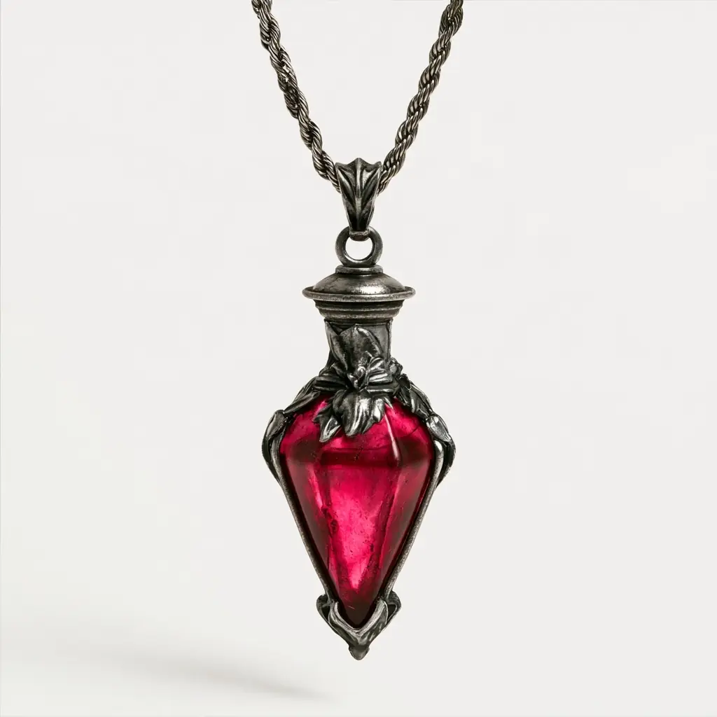Gothic Elixir Chain Necklace Midjourney提示词