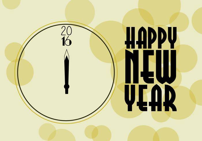 免费的新年时钟矢量