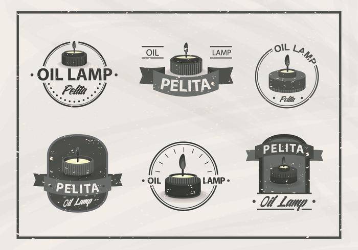 Pelita油灯旧的老式标签