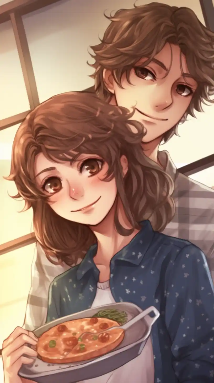 Realistic Anime Couple Picnic Midjourney提示词