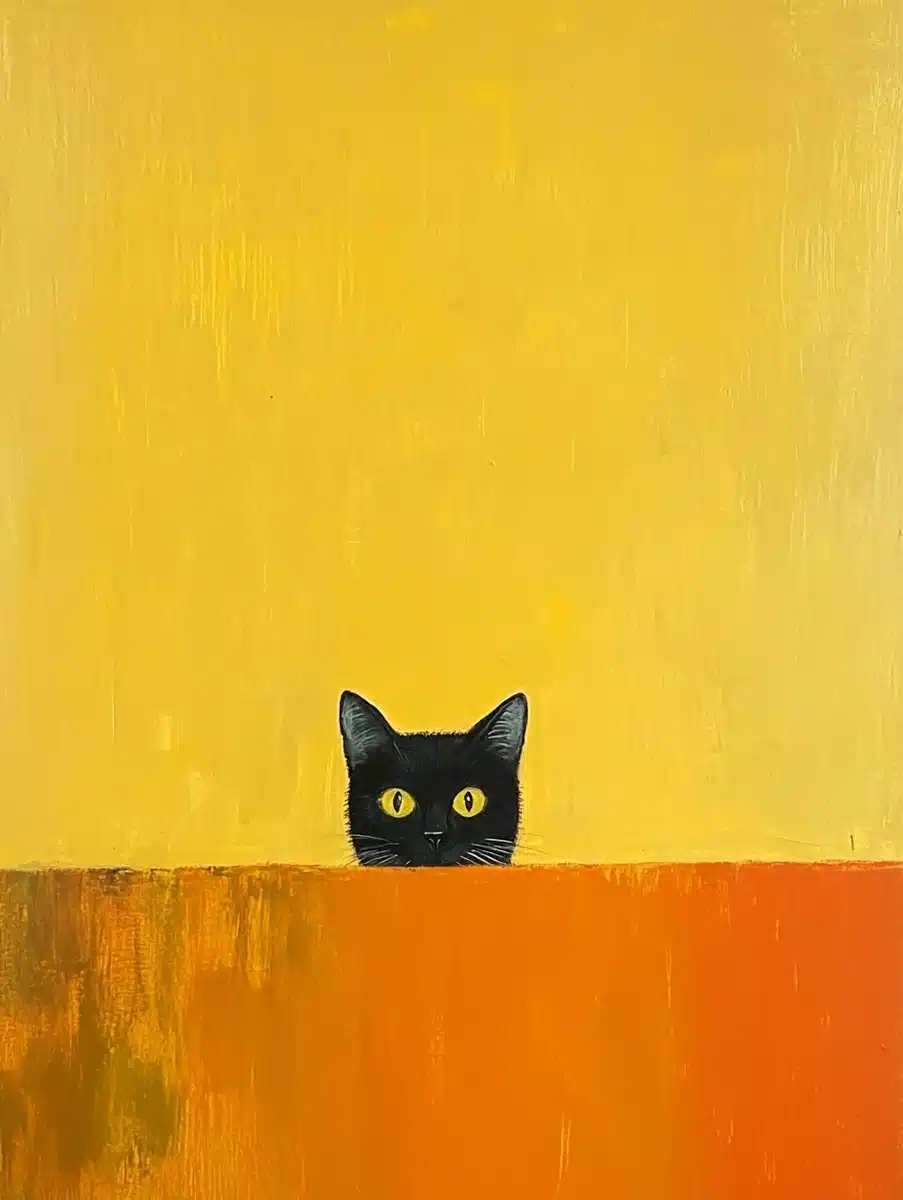 Humorous Cat in Rothko Midjourney提示词