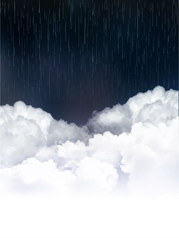 云层上的瓢泼大雨