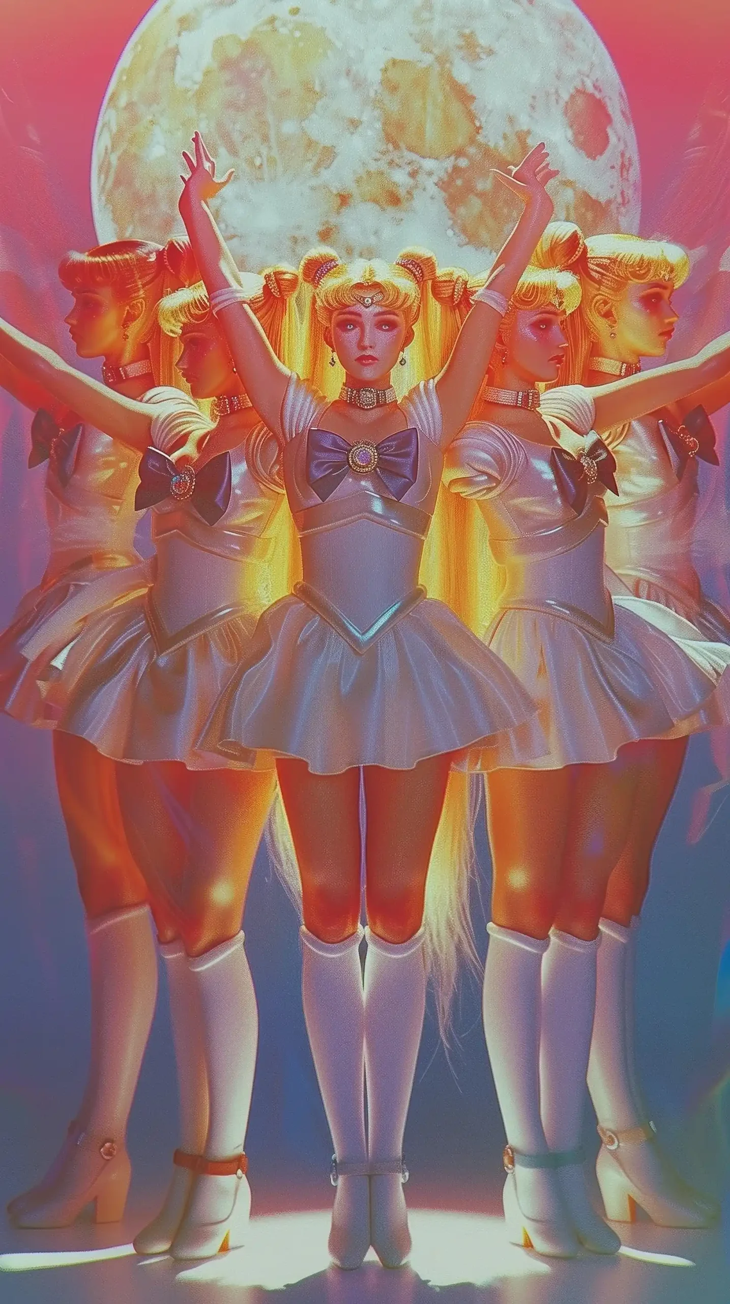 Dynamic Sailor Scouts Concert Midjourney提示词