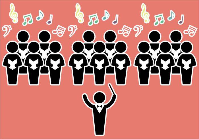 免费唱诗班矢量图