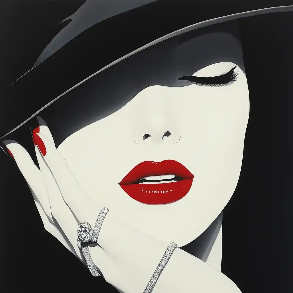 Nagel Style White Face Midjourney提示词