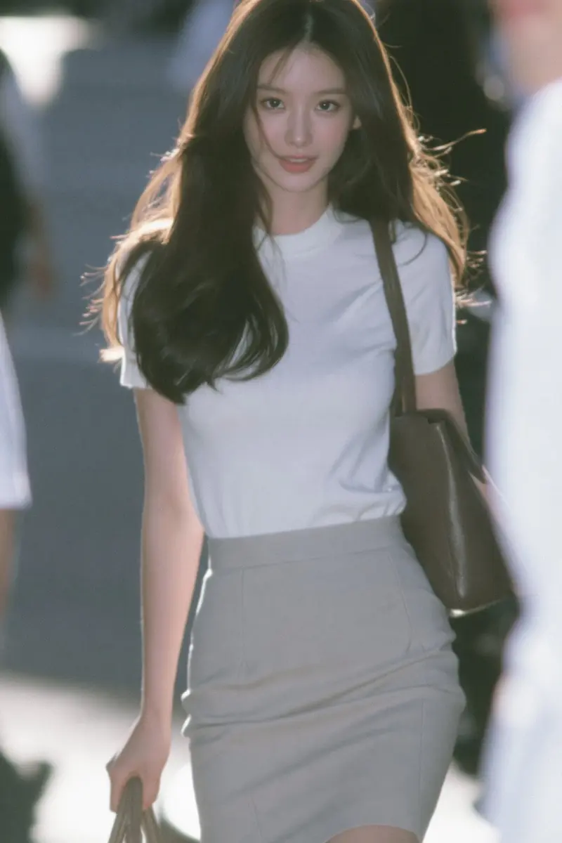 Cinematic Korean Street Portrait Midjourney提示词