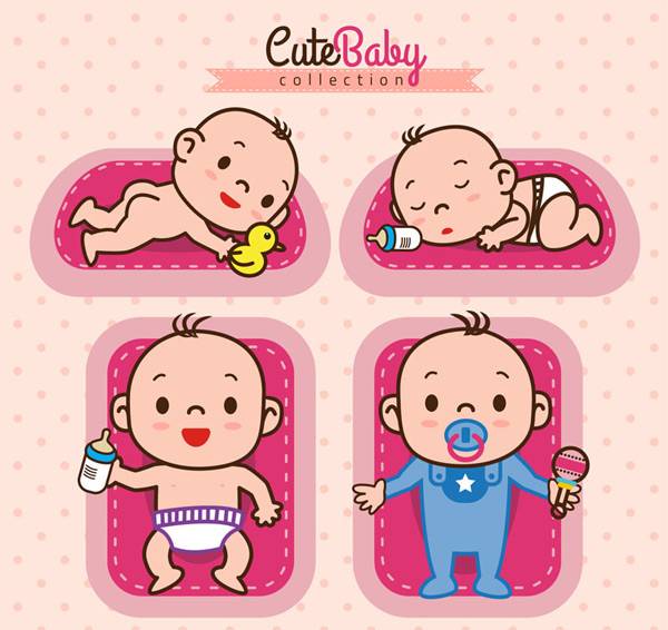 可爱初生婴儿