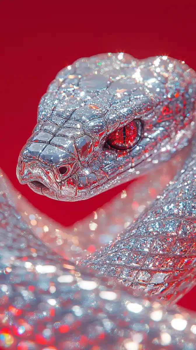 Diamond-Encrusted Snake Design Midjourney提示词