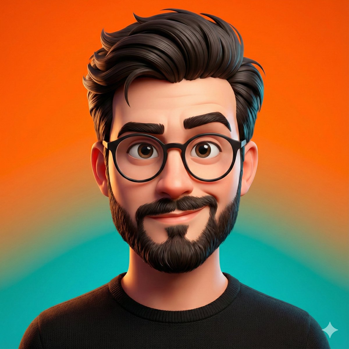 Cheerful 3D Male Character Portrait - Stylized Avatar Nano Banana提示词