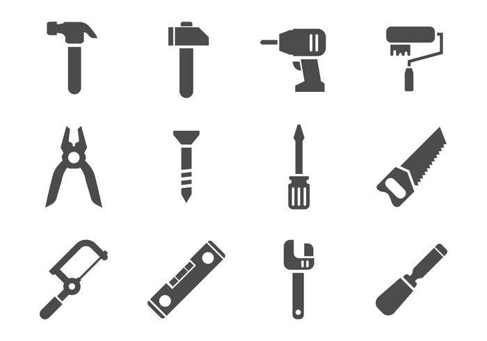 免费工作工具图标矢量