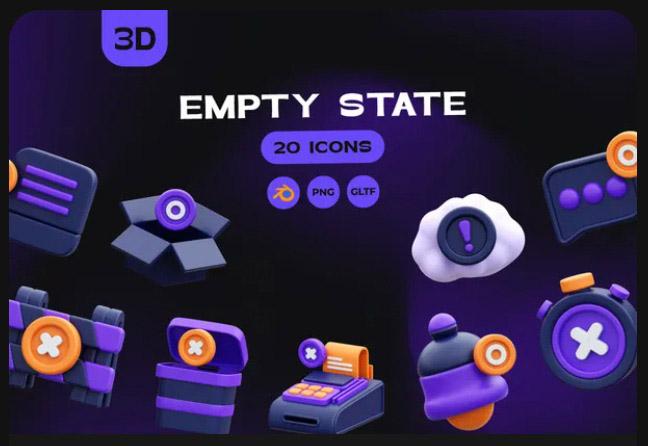 Empty State 3D Icon