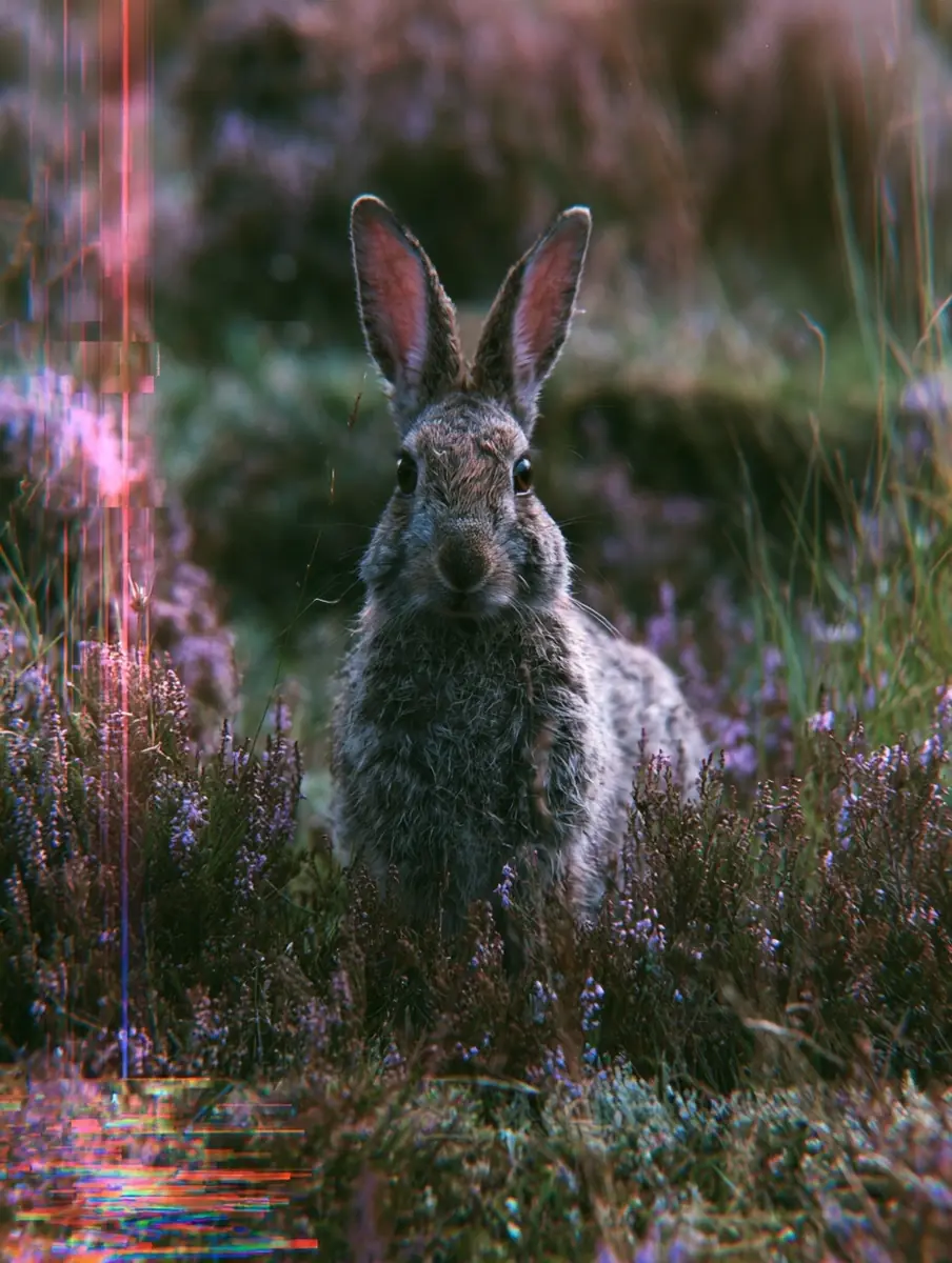 Glitched Moor Rabbit Photo Midjourney提示词