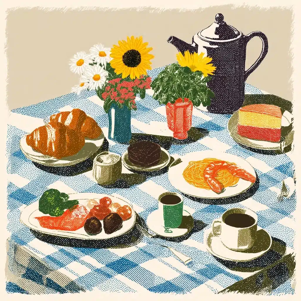 Abstract Cafe Table Sketch Midjourney提示词