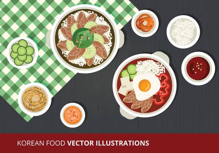 韩国食品矢量图